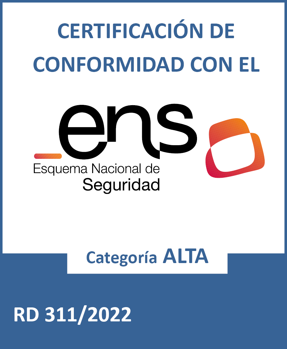 Certificación de conformidad con el Esquema Nacional de Seguridad, categoría Alta (RD 311/2022)